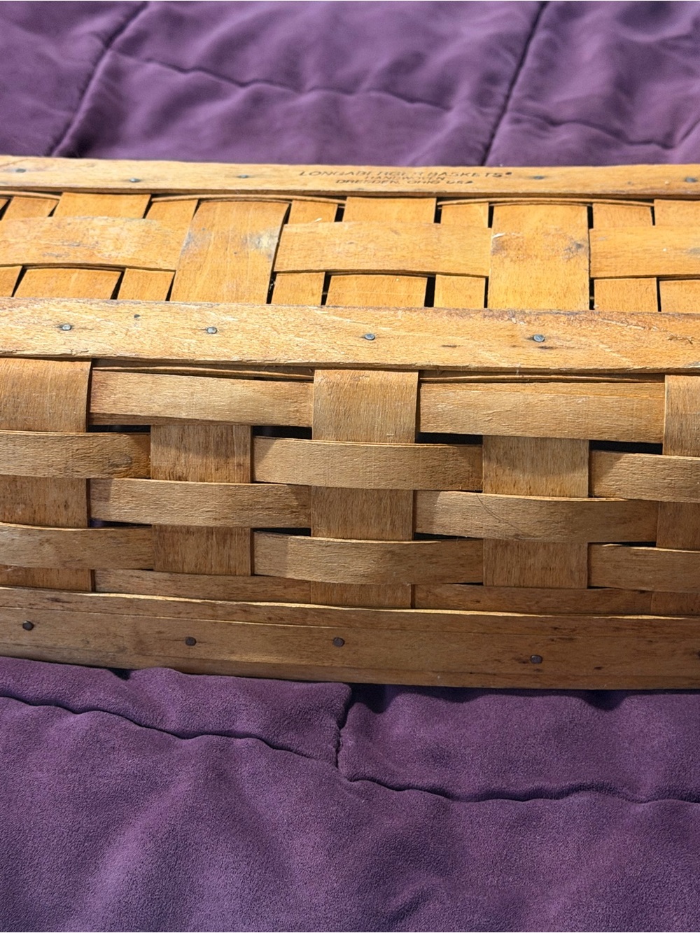 Vintage 1993 Longaberger Handwoven Basket Dresden Ohio USA - Picture 3 of 8